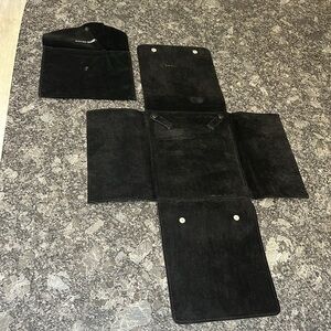 Sidney Garber Black Velvet Jewelry Necklace Snap 7.5” x 6” Presentation Pouch